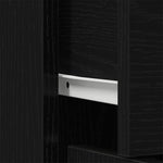 Aparador moderno HKH de madera procesada con 2 puertas - Roble negro