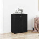 Aparador moderno HKH de madera procesada con 2 puertas - Roble negro