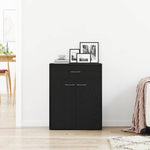 Aparador moderno HKH de madera procesada con 2 puertas - Roble negro