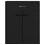 Aparador moderno HKH de madera procesada con 2 puertas - Roble negro