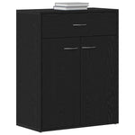 Aparador moderno HKH de madera procesada con 2 puertas - Roble negro