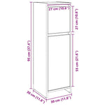 HKH Mueble de Baño con Cajón de Roble - Negro