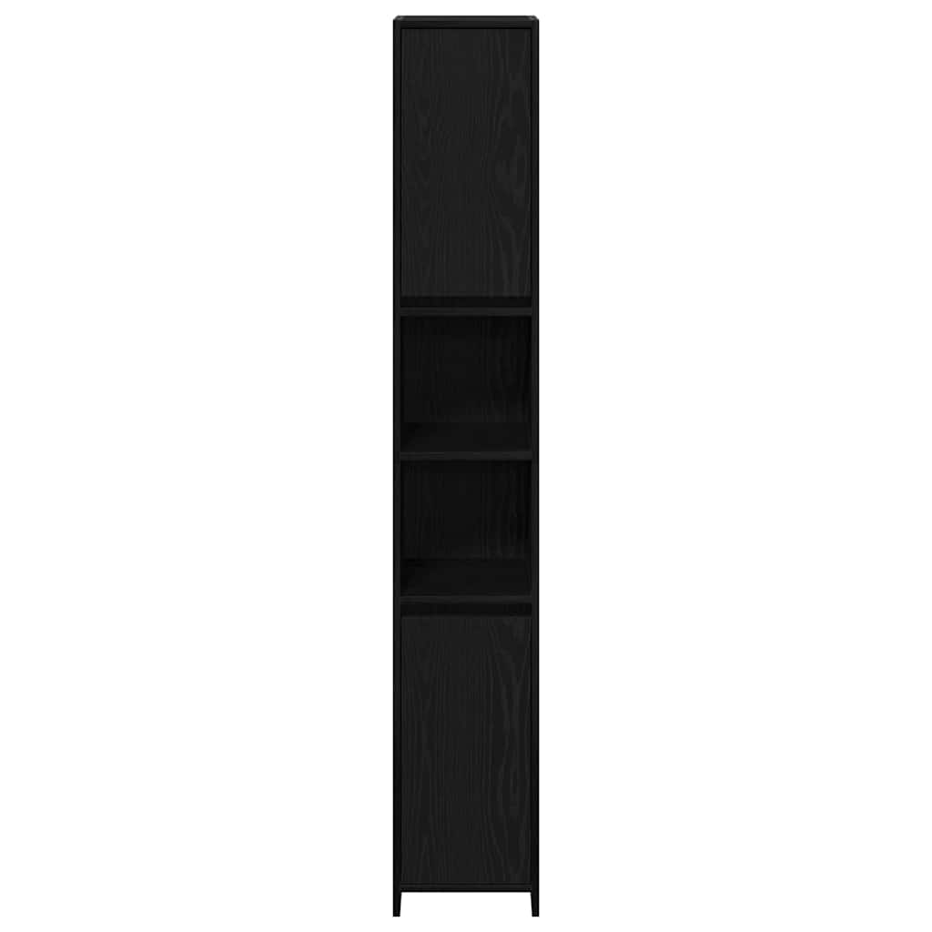 HKH Armario de Baño con Puerta de Roble - Negro
