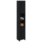 HKH Armario de Baño con Puerta de Roble - Negro