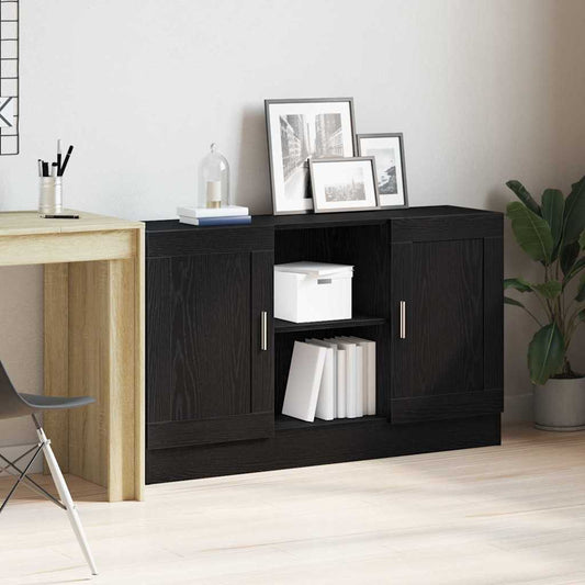 Aparador moderno HKH de madera procesada con 2 puertas - Roble negro