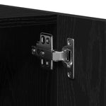 HKH Armario de Baño con Puerta de Roble - Negro