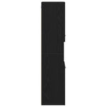 HKH Armario de Baño con Puerta de Roble - Negro