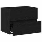 HKH Armario de lavabo de baño de roble - Negro
