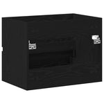 HKH Armario de lavabo de baño de roble - Negro