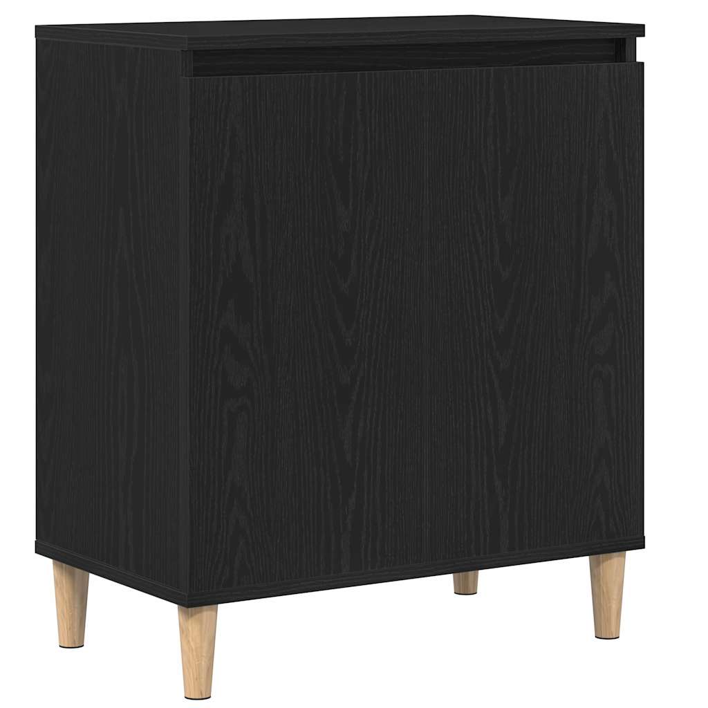 HKH Aparador Negro Moderno de Madera Procesada con Puerta Empotrada