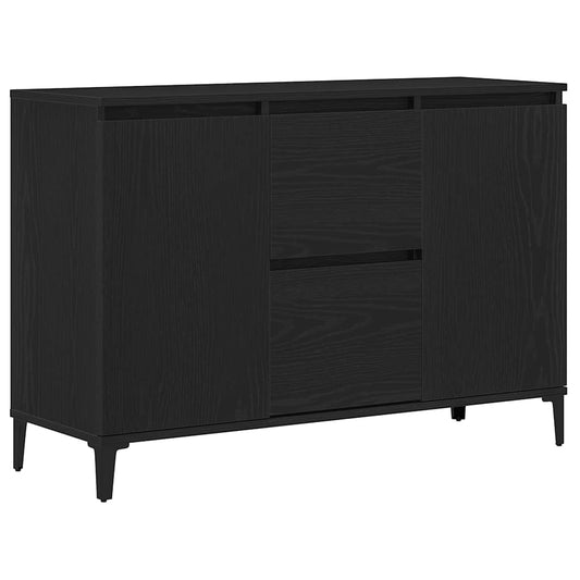 Aparador moderno HKH de madera procesada con 2 puertas - Roble negro