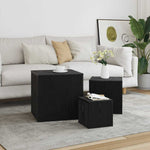 HKH Mesa de Ninho 3 Pcs em Carvalho - Preto