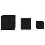 HKH Mesa de Ninho 3 Pcs em Carvalho - Preto