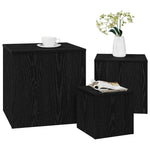 HKH Mesa de Ninho 3 Pcs em Carvalho - Preto