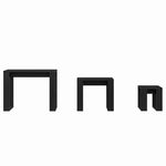 HKH Juego de 3 mesas nido de roble - Negro