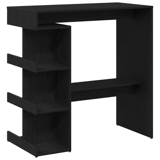 HKH Mesa de Bar com Prateleira - Carvalho Preto