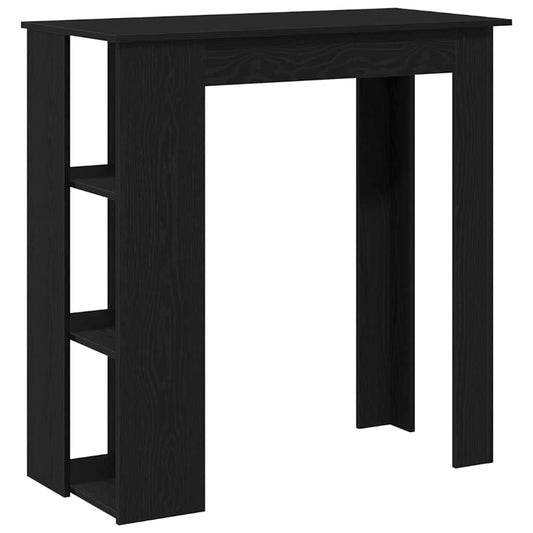 HKH Mesa de Bar com Prateleira - Carvalho Preto
