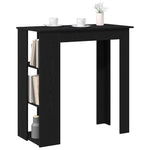 HKH Mesa de Bar com Prateleira - Carvalho Preto