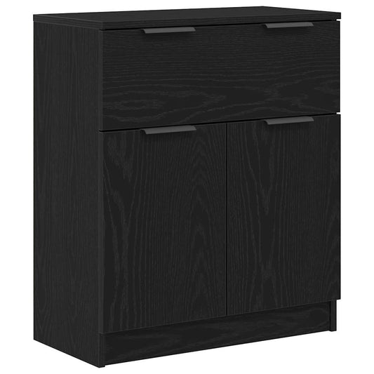 HKH Aparador Moderno de Madera Procesada con 4 Puertas - Roble Negro