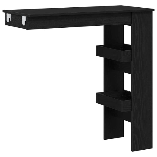 HKH Mesa de Bar de Parede - Carvalho Preto