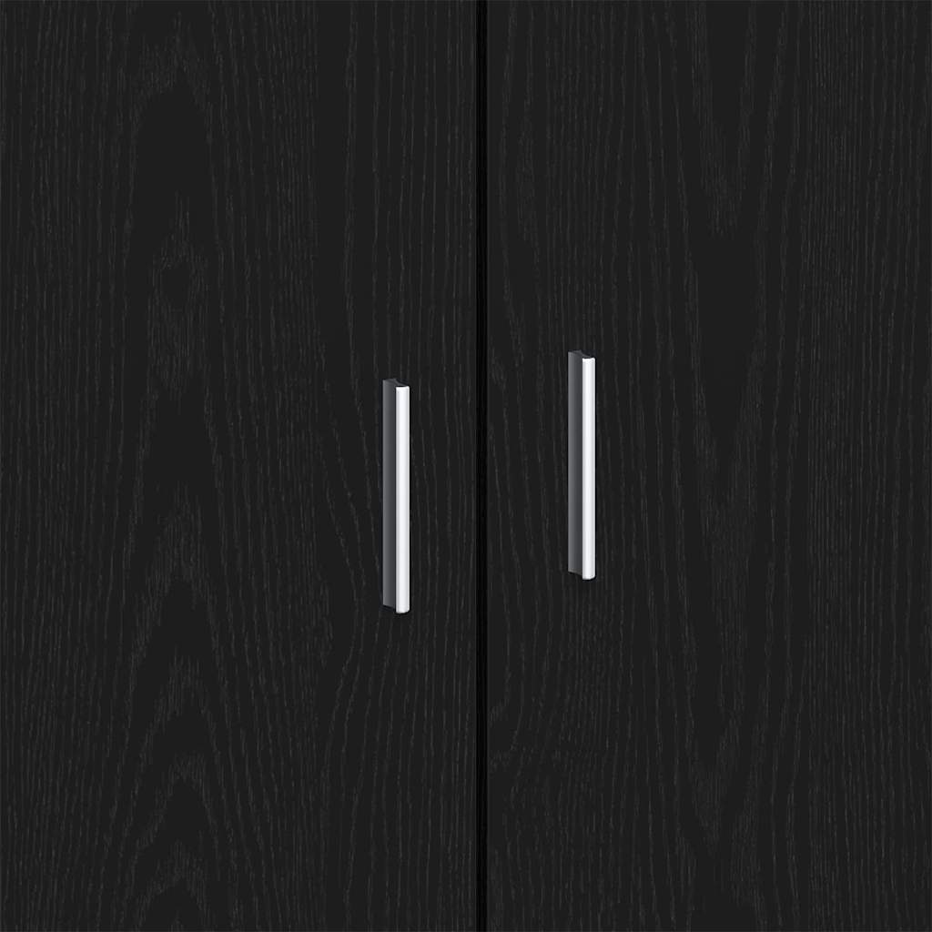 HKH Aparador Moderno de Madera Procesada con 3 Puertas - Roble Negro