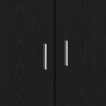 HKH Aparador Moderno de Madera Procesada con 3 Puertas - Roble Negro