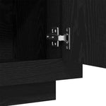 HKH Aparador Moderno de Madera Procesada con 3 Puertas - Roble Negro