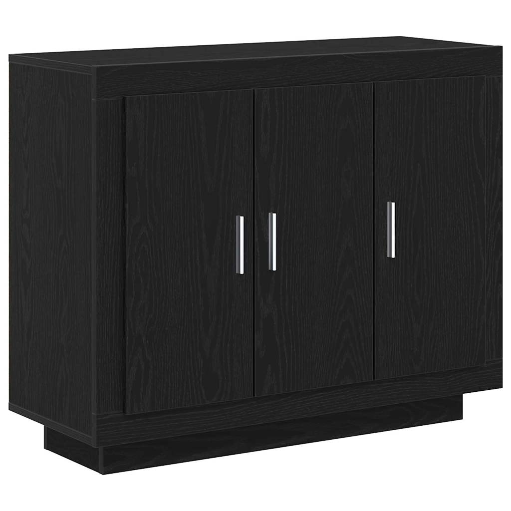 HKH Aparador Moderno de Madera Procesada con 3 Puertas - Roble Negro