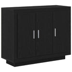 HKH Aparador Moderno de Madera Procesada con 3 Puertas - Roble Negro