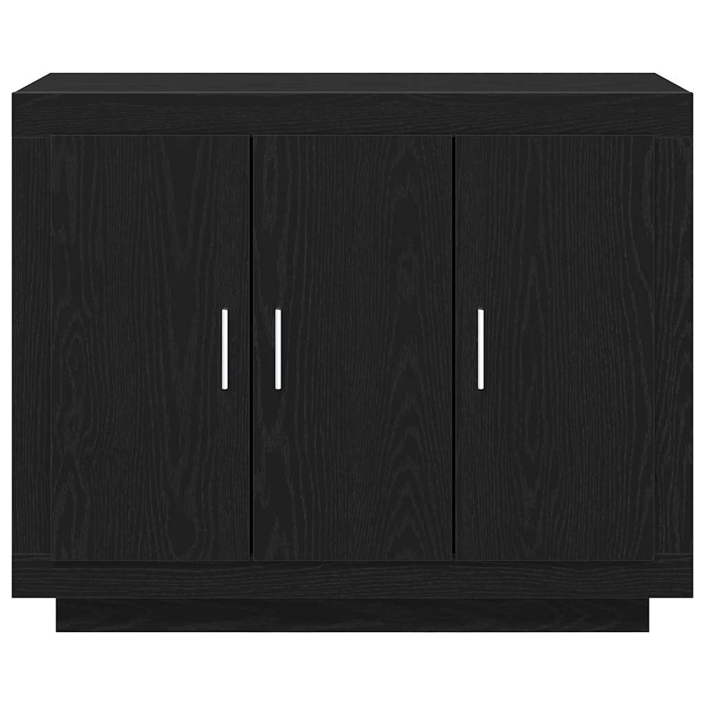 HKH Aparador Moderno de Madera Procesada con 3 Puertas - Roble Negro