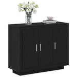 HKH Aparador Moderno de Madera Procesada con 3 Puertas - Roble Negro