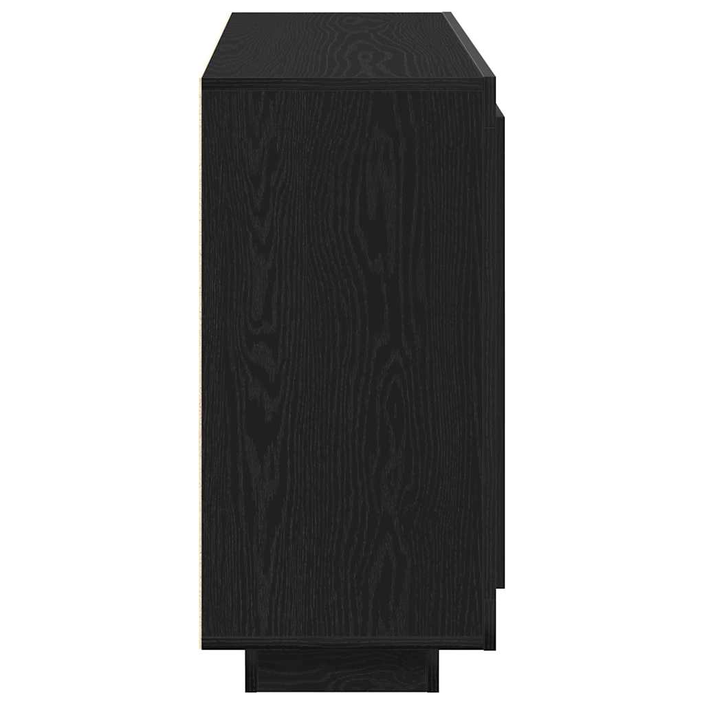 HKH Aparador Moderno de Madera Procesada con 3 Puertas - Roble Negro