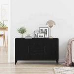 HKH Aparador Moderno de Madera Procesada con 4 Puertas - Roble Negro
