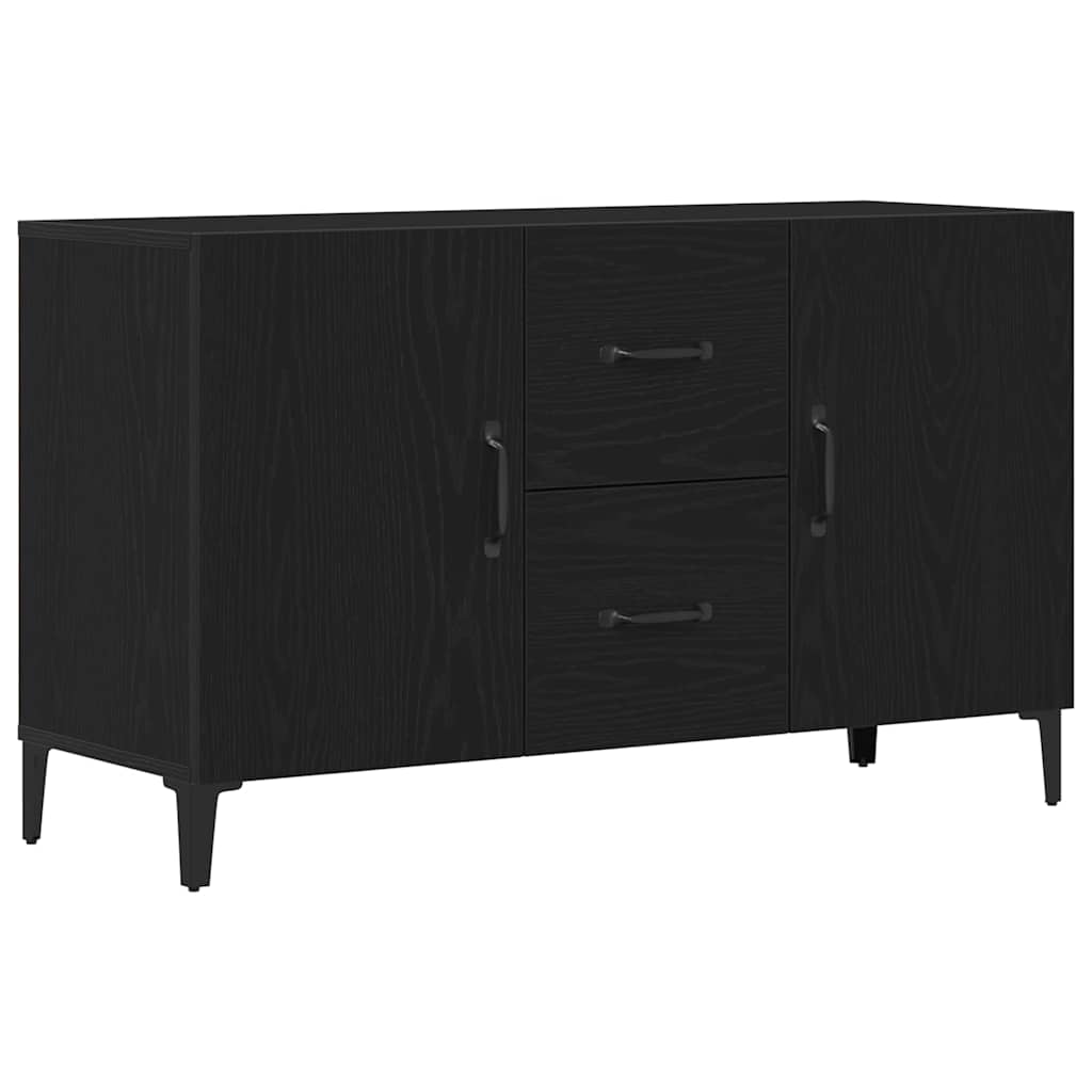 HKH Aparador Moderno de Madera Procesada con 4 Puertas - Roble Negro