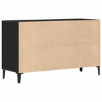 HKH Aparador Moderno de Madera Procesada con 4 Puertas - Roble Negro