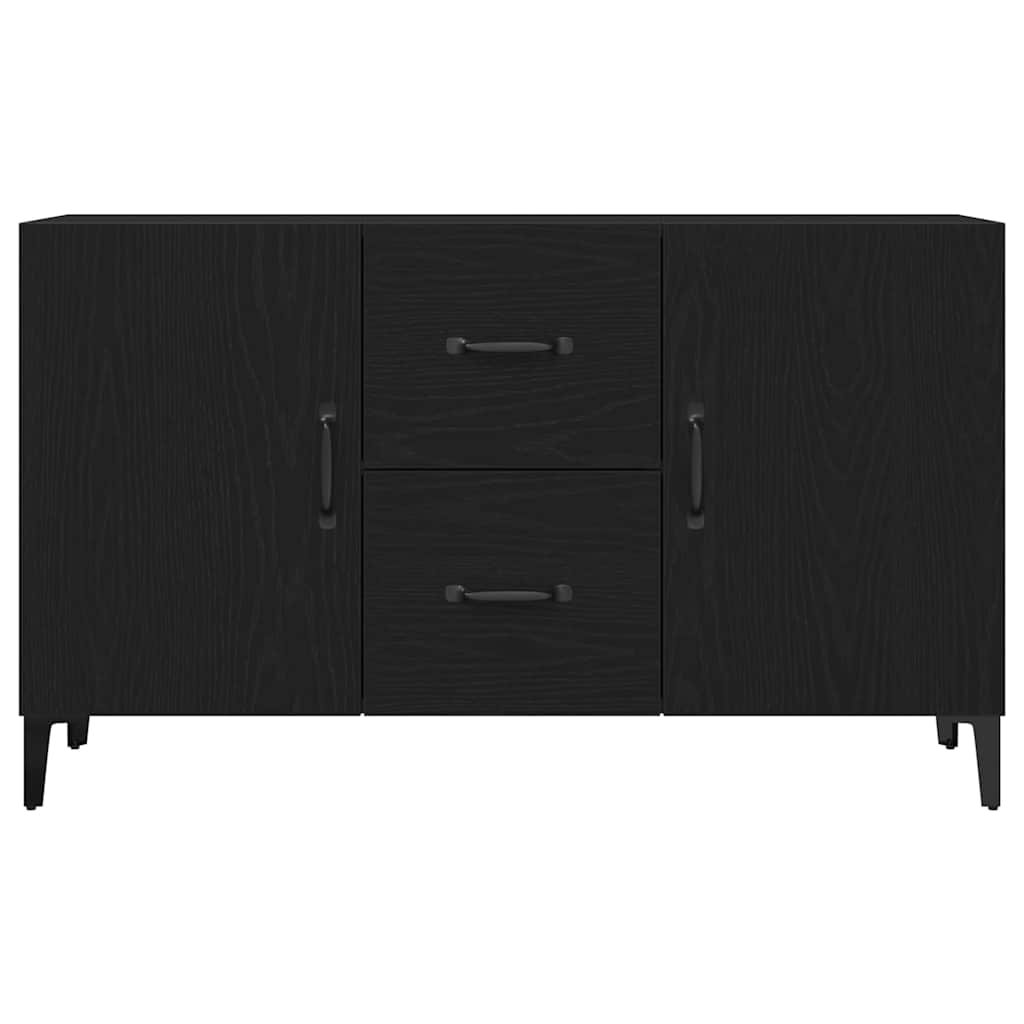 HKH Aparador Moderno de Madera Procesada con 4 Puertas - Roble Negro