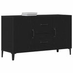 HKH Aparador Moderno de Madera Procesada con 4 Puertas - Roble Negro