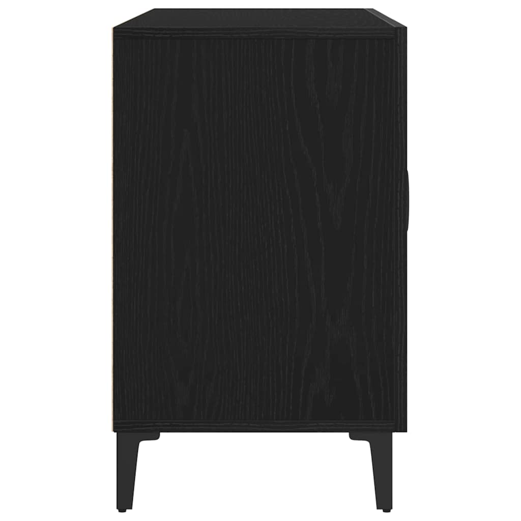 HKH Aparador Moderno de Madera Procesada con 4 Puertas - Roble Negro
