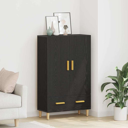 HKH Aparador Alto en Madera Procesada con 2 Puertas - Roble Negro
