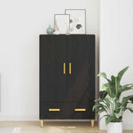 HKH Aparador Alto en Madera Procesada con 2 Puertas - Roble Negro