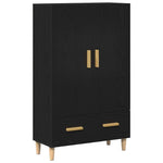 HKH Aparador Alto en Madera Procesada con 2 Puertas - Roble Negro