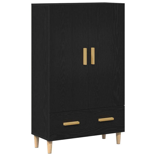 HKH Aparador Alto en Madera Procesada con 2 Puertas - Roble Negro