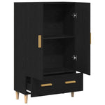 HKH Aparador Alto en Madera Procesada con 2 Puertas - Roble Negro