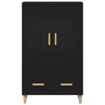 HKH Aparador Alto en Madera Procesada con 2 Puertas - Roble Negro
