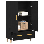 HKH Aparador Alto en Madera Procesada con 2 Puertas - Roble Negro