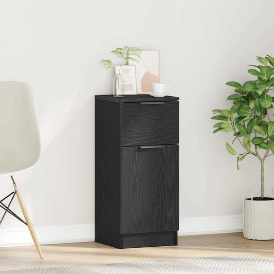 Aparador moderno HKH de madera procesada con 1 puerta - Roble negro