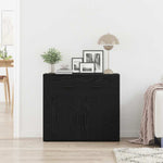 Aparador moderno HKH de madera procesada con 2 puertas - Roble negro