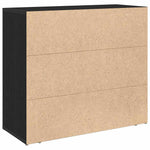 Aparador moderno HKH de madera procesada con 2 puertas - Roble negro