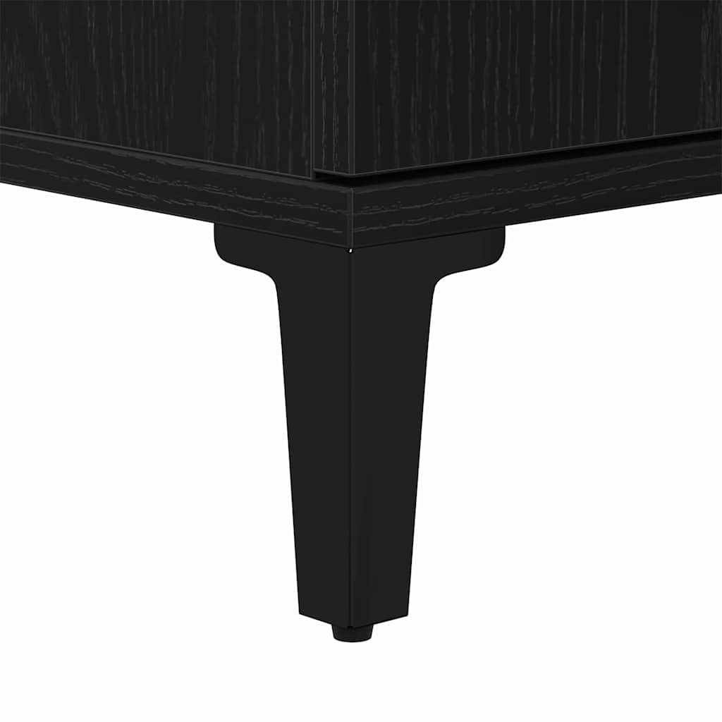 HKH Armário de Casa de Banho com Porta em Carvalho - Preto