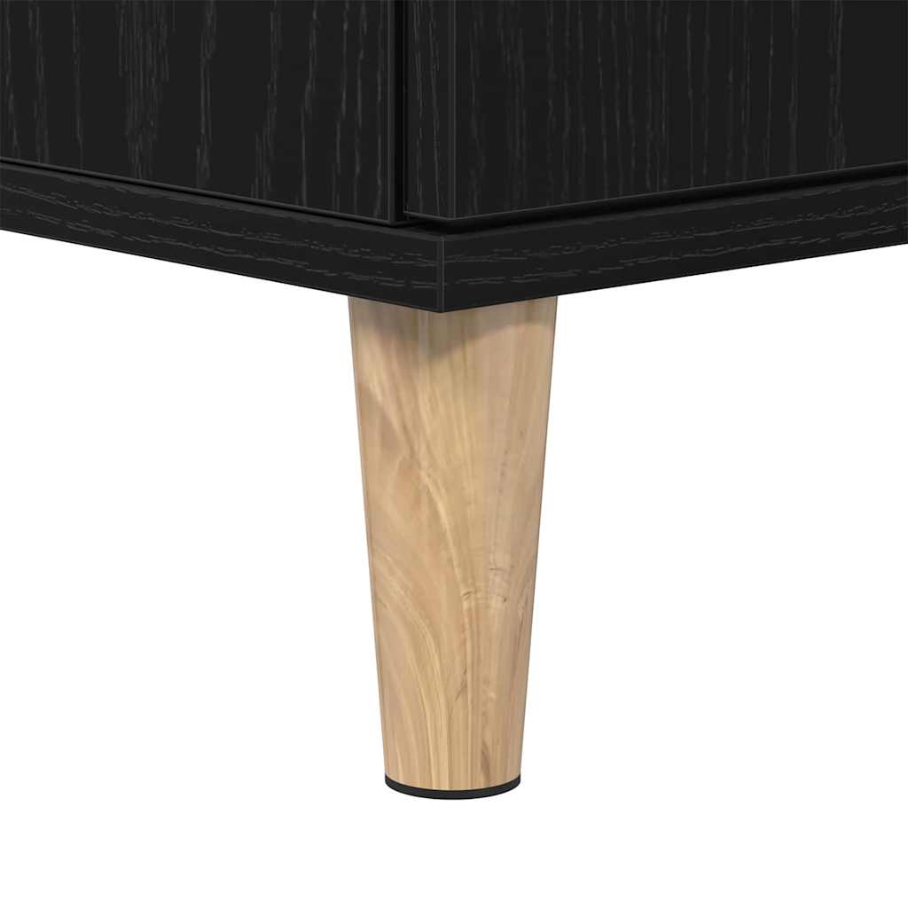 HKH Armario de lavabo de baño de roble - Negro
